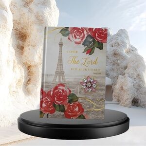 Floral Parisian Notebook with Red Roses